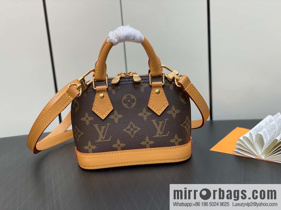 [Original single boutique] M82717 monogram mini shell bag series New launch Nano Alma handbag