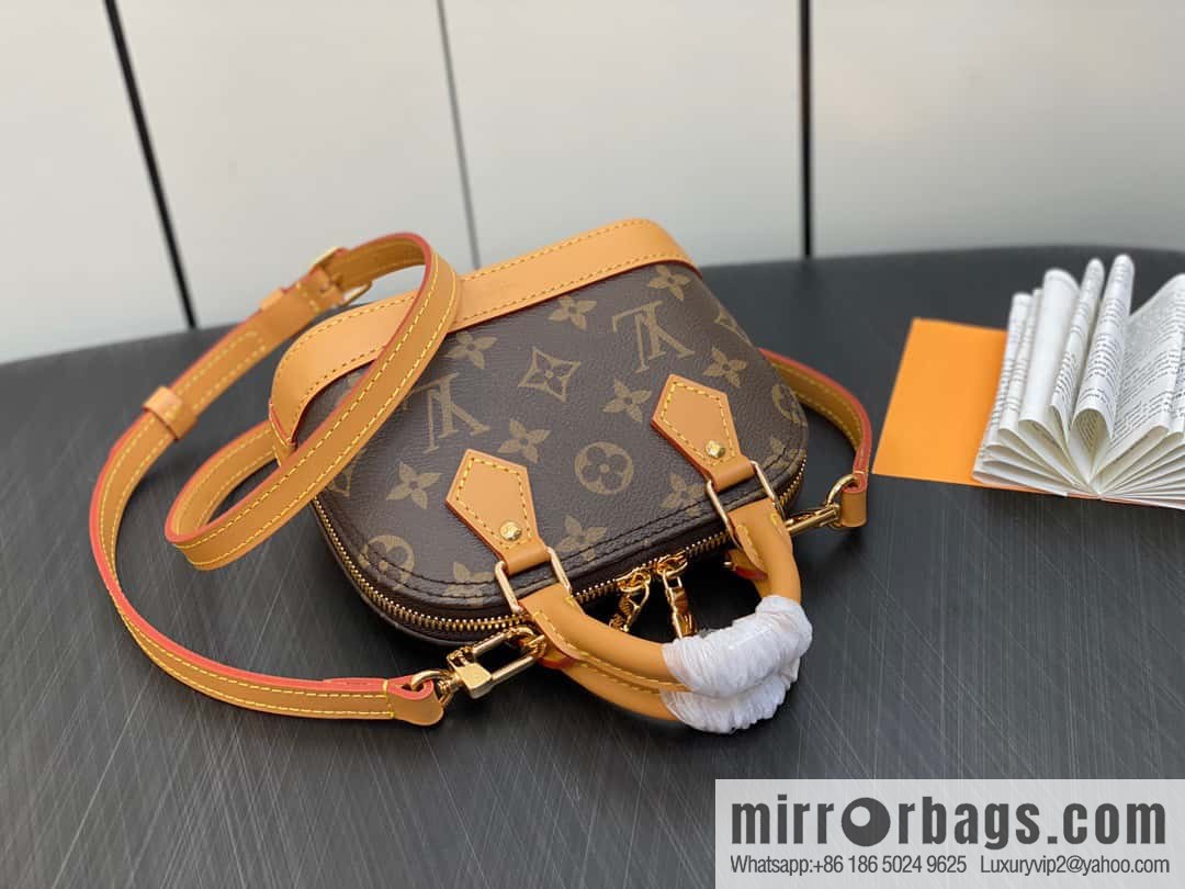 [Original single boutique] M82717 monogram mini shell bag series New launch Nano Alma handbag