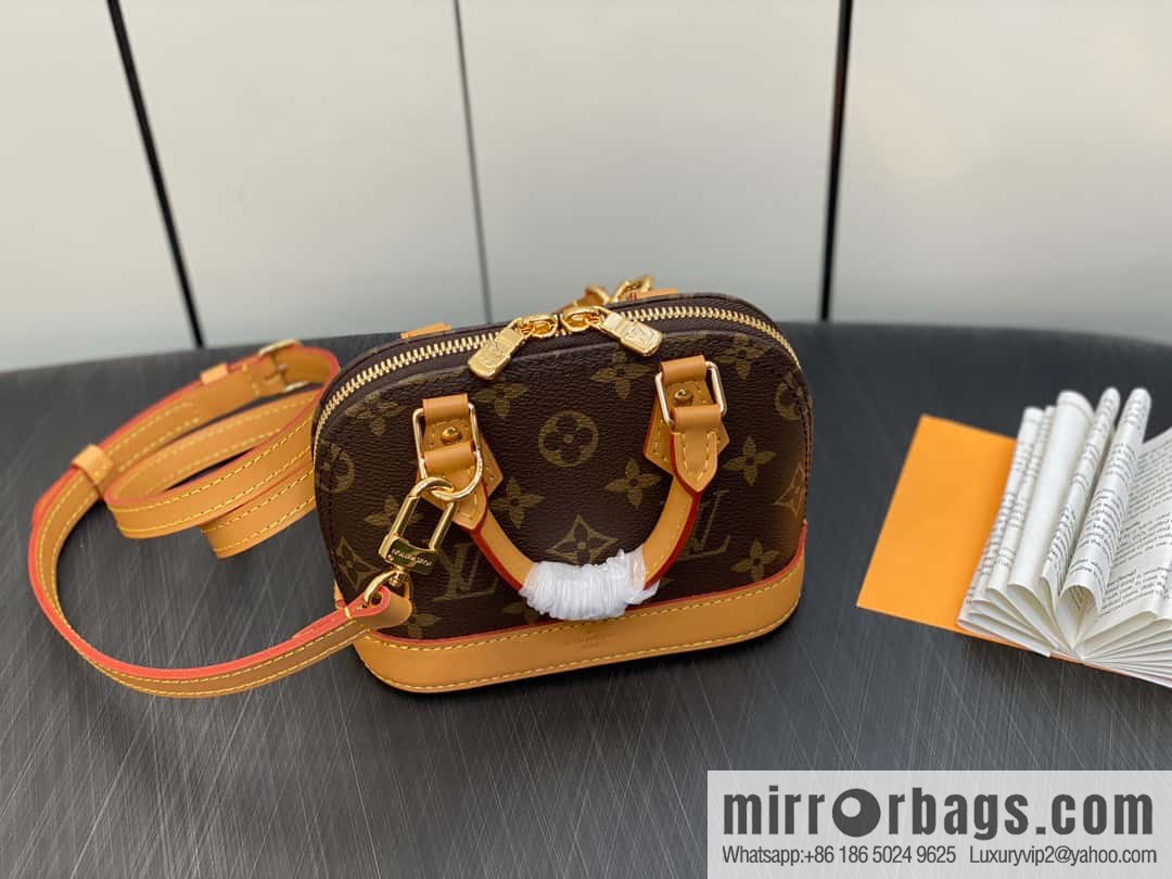 [Original single boutique] M82717 monogram mini shell bag series New launch Nano Alma handbag