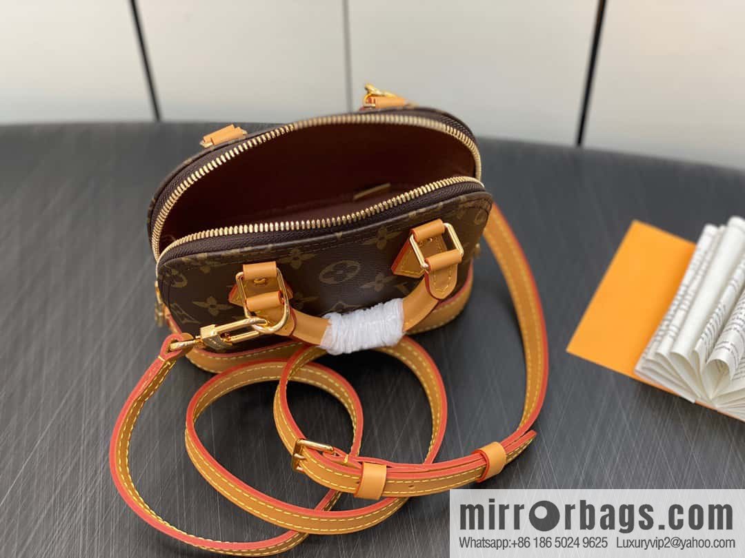 [Original single boutique] M82717 monogram mini shell bag series New launch Nano Alma handbag