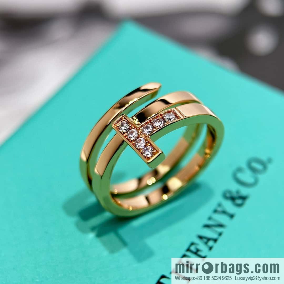 ☀️Three Ring ☀️ Tiffany & Co, Classic T Series, Three Ring Double T Ring ☀️
