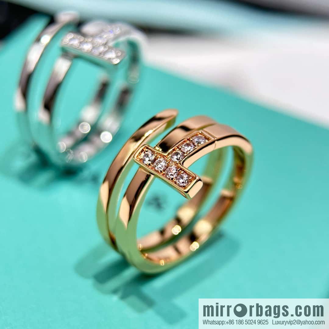 ☀️Three Ring ☀️ Tiffany & Co, Classic T Series, Three Ring Double T Ring ☀️