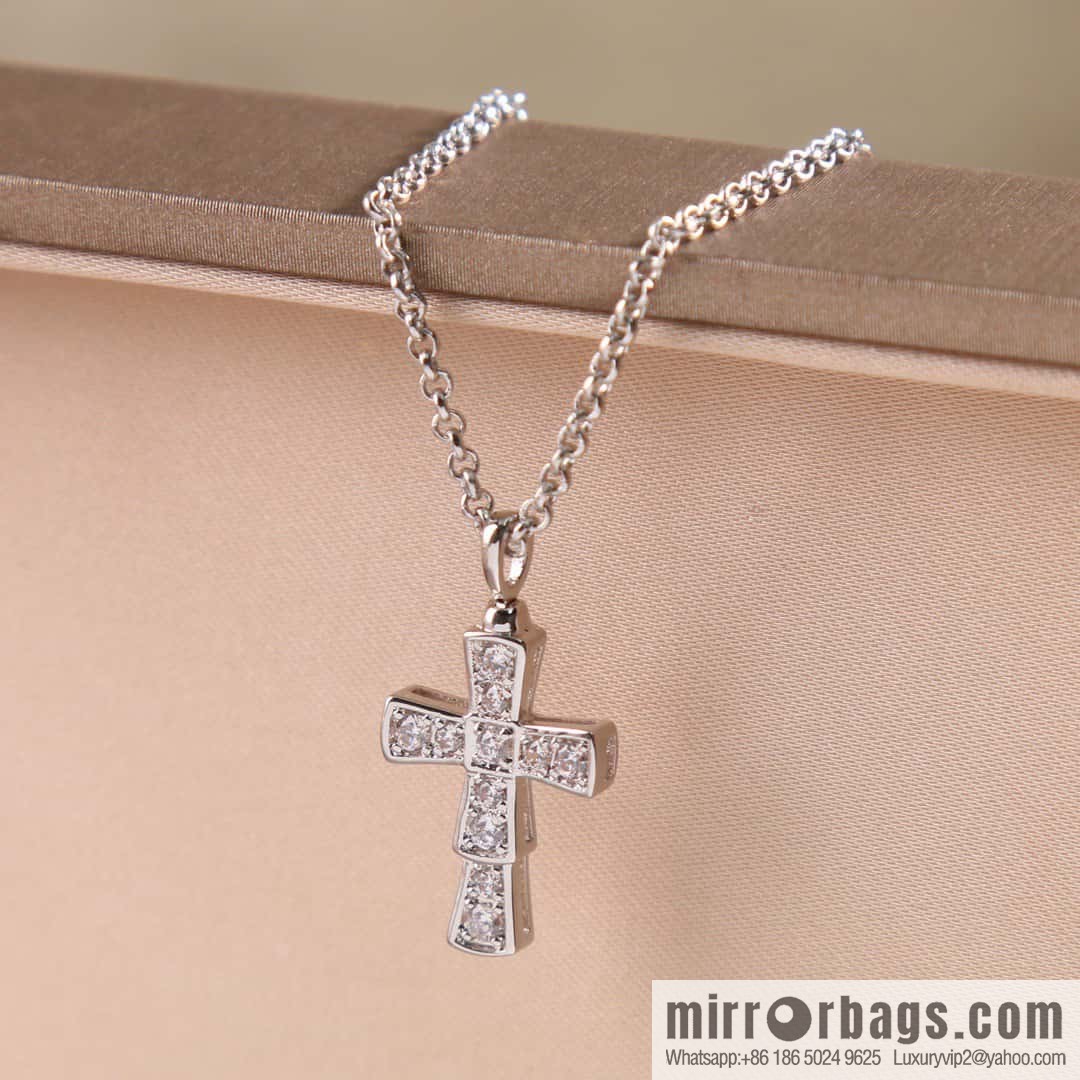 ❗️New ❗️ ☀ BVLGARI New CROCE PENDANTS Cross Necklace ☀