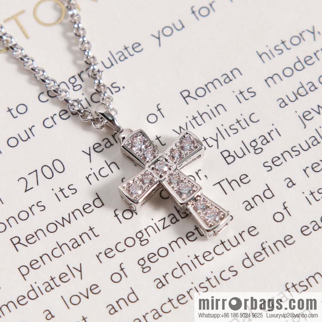 ❗️New ❗️ ☀ BVLGARI New CROCE PENDANTS Cross Necklace ☀