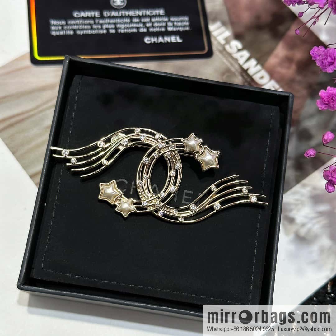 ❗️New ❗️ Chanel brooch ☀️ new ☑️ Chanel pentagram ⭐ comet brooch ☀️