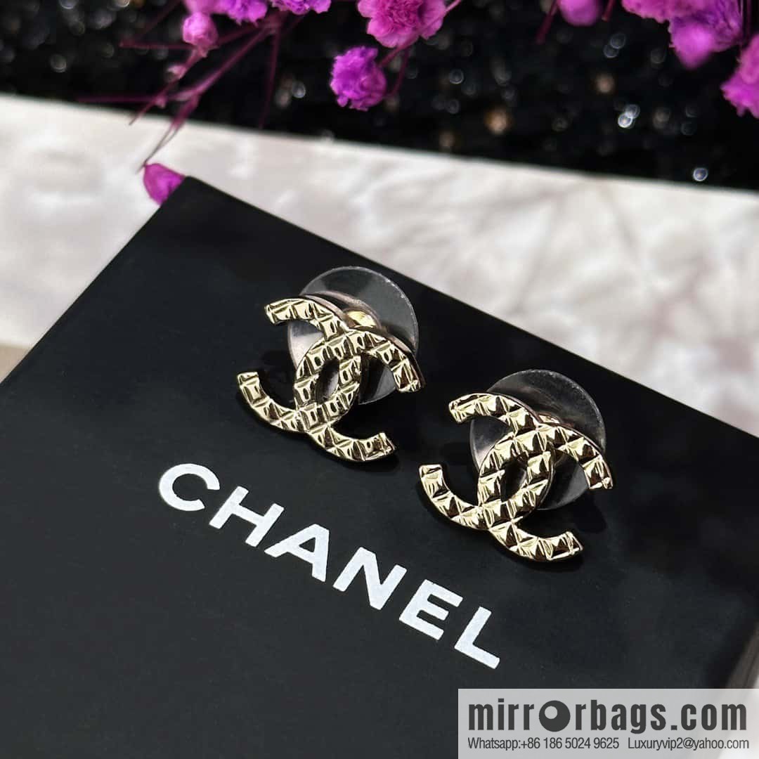 ❗️New ❗️ Chanel stud earrings ☀️ original order ☀️ new ☑️ Chanel CHANEL gold diamond stud earrings ☀️