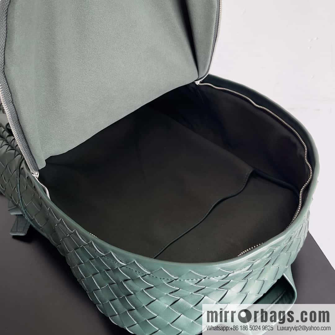 Large~ BV new woven backpack model number: 730732 dark green