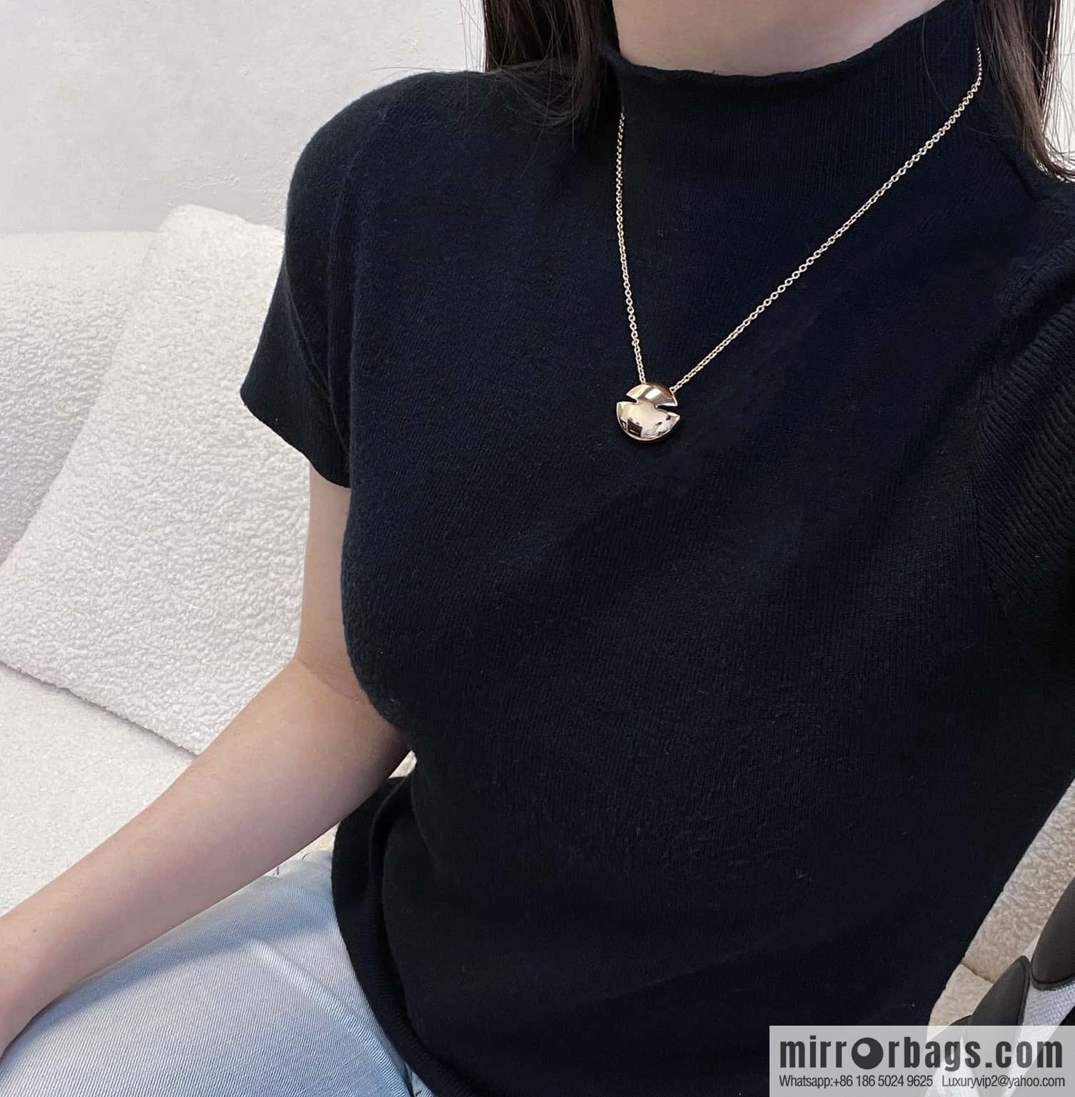❗New ❗ ☀ Original ☀ BVLGARI CABOCHON Glossy Oval Egg Necklace ☀