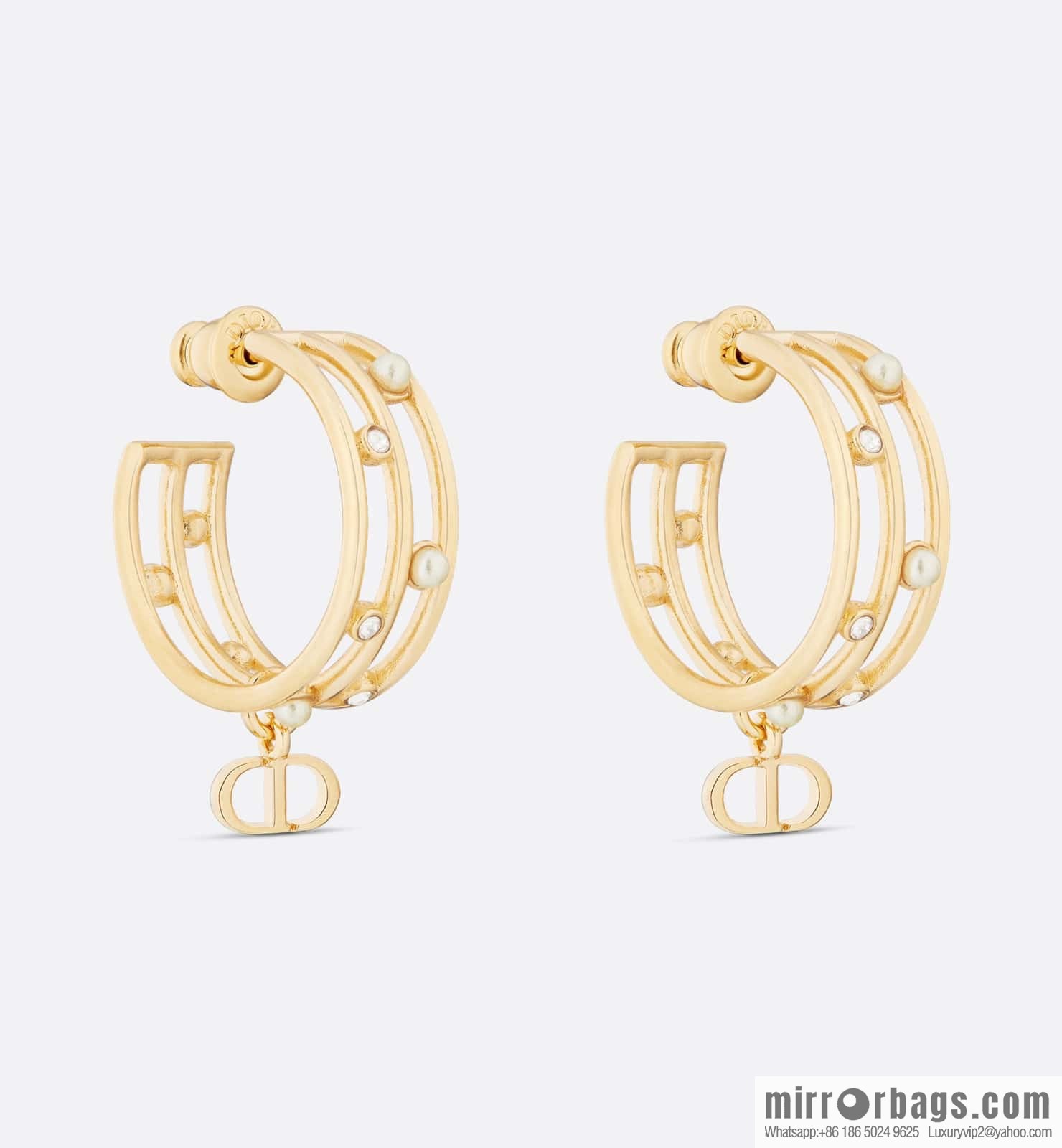New ☑️ DIOR CD half circle earrings stud earrings