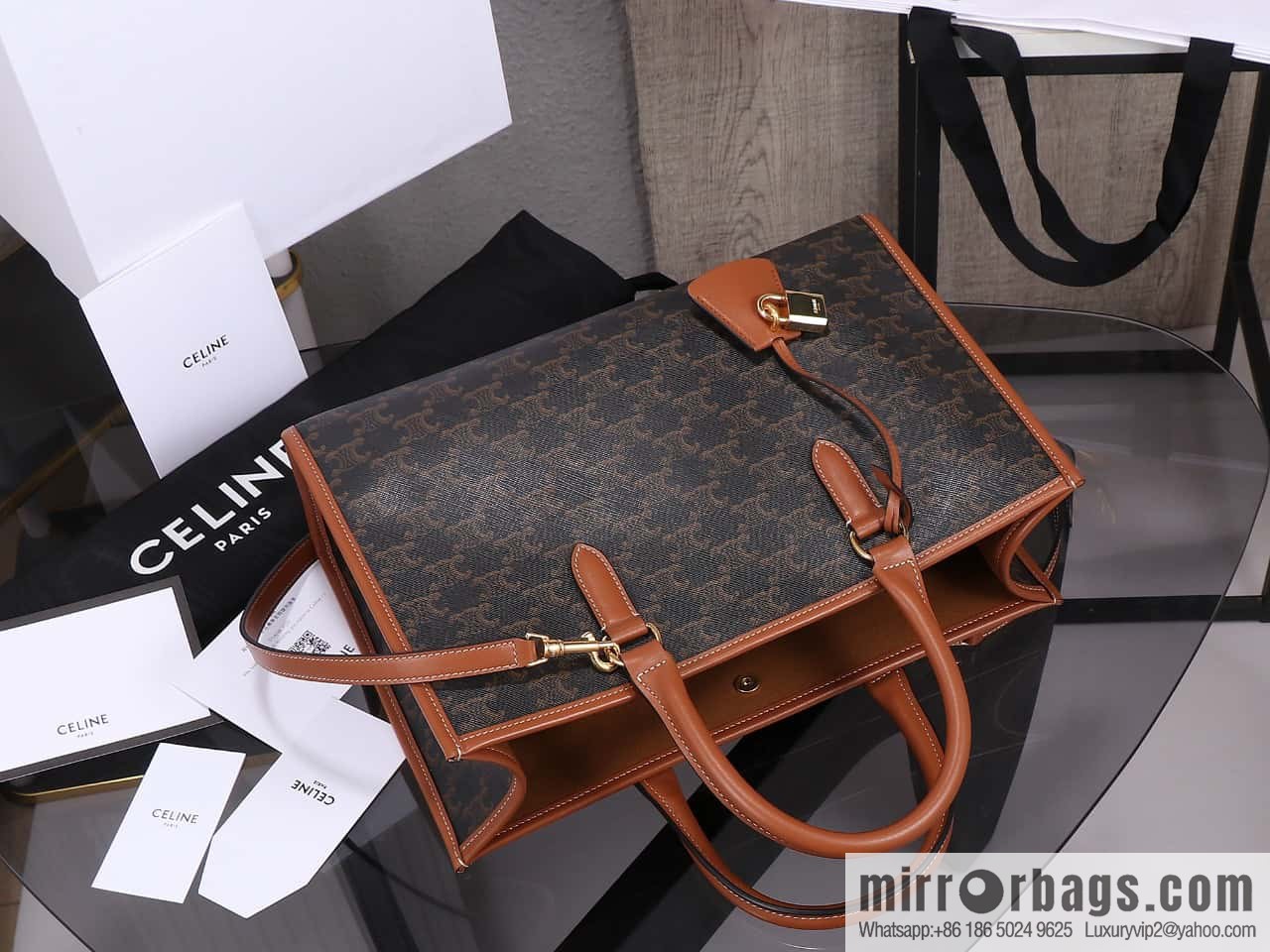[Premium quality, all-steel hardware 】 𝗖𝗘𝗟𝗜𝗡𝗘 | horizontal tote small, model: 199742