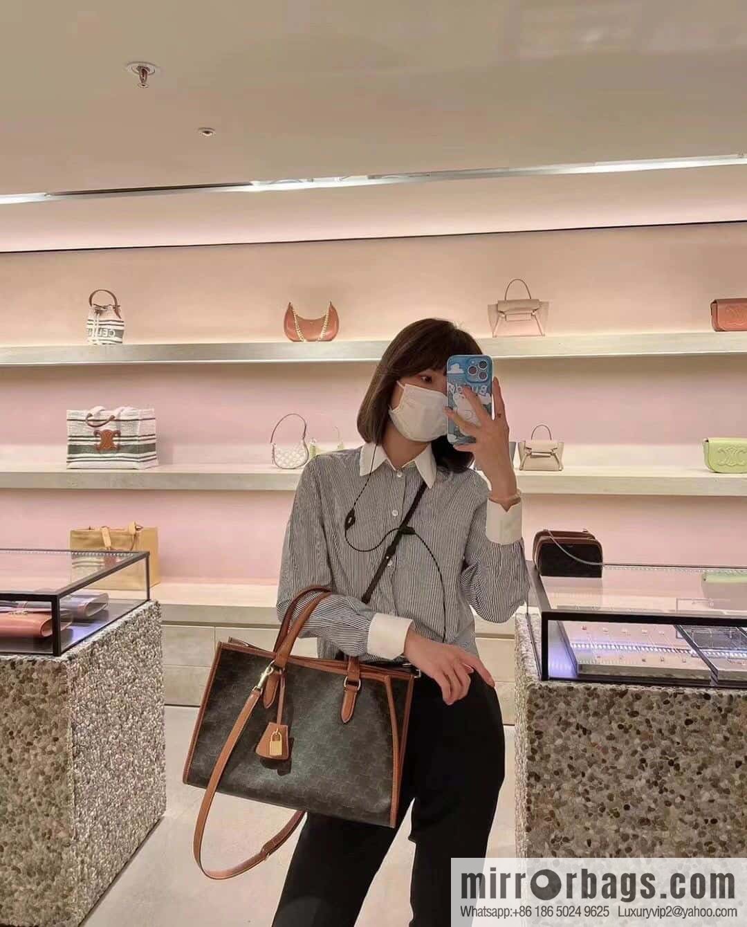 [Premium quality, all-steel hardware 】 𝗖𝗘𝗟𝗜𝗡𝗘 | horizontal tote small, model: 199742