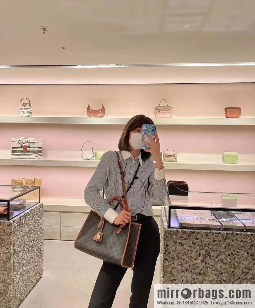 [Premium quality, all-steel hardware 】 𝗖𝗘𝗟𝗜𝗡𝗘 | horizontal tote small, model: 199742