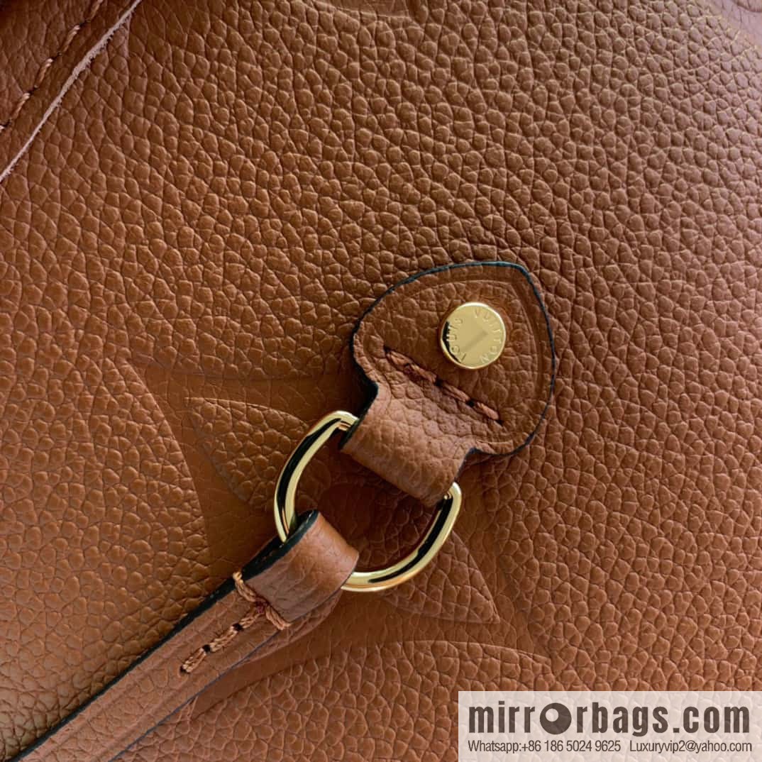 M45684 Full leather embossed Neverfull medium shopping bag