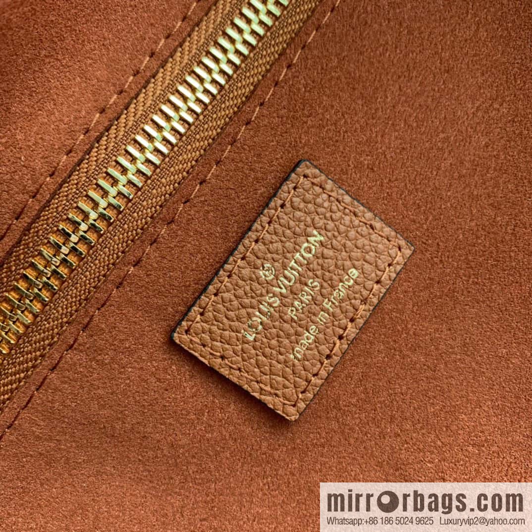 M45684 Full leather embossed Neverfull medium shopping bag