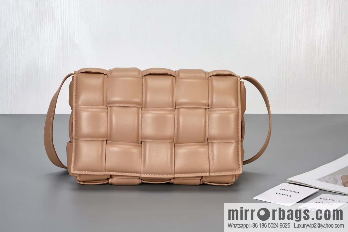 Bottega Veneta Padded Cassette Bag Model; 591970 BV Cassette Pillow Bag, Milk Tea Color
