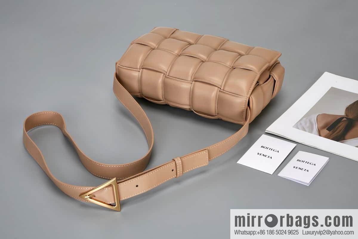 Bottega Veneta Padded Cassette Bag Model; 591970 BV Cassette Pillow Bag, Milk Tea Color