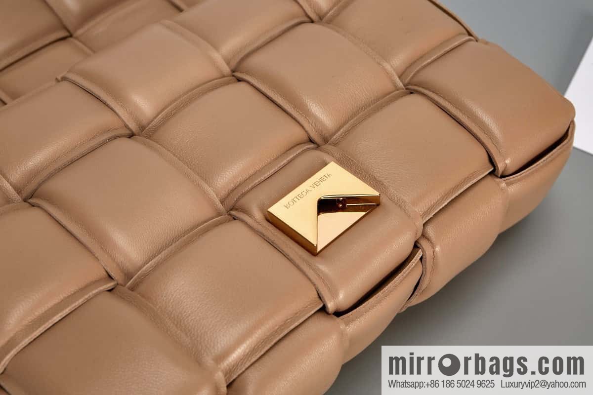 Bottega Veneta Padded Cassette Bag Model; 591970 BV Cassette Pillow Bag, Milk Tea Color