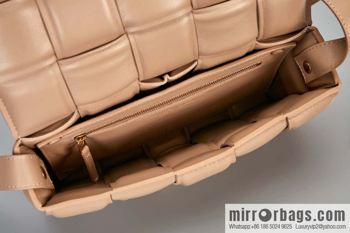 Bottega Veneta Padded Cassette Bag Model; 591970 BV Cassette Pillow Bag, Milk Tea Color