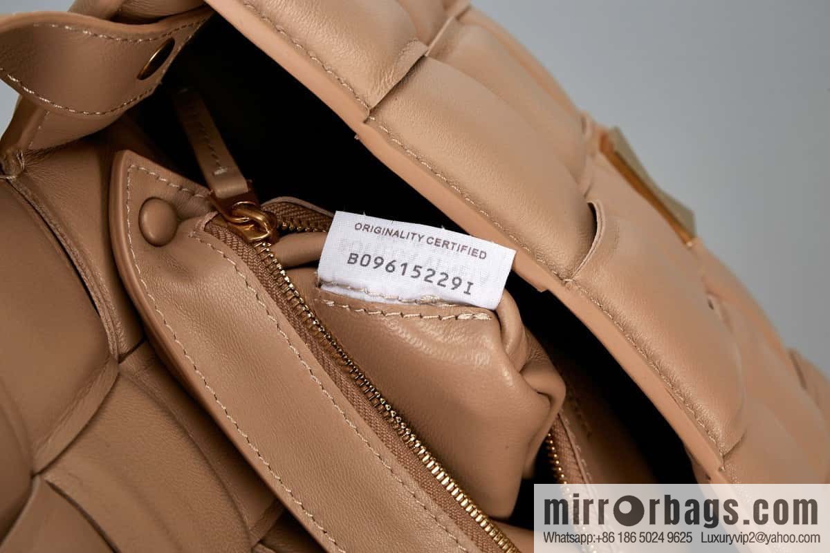 Bottega Veneta Padded Cassette Bag Model; 591970 BV Cassette Pillow Bag, Milk Tea Color