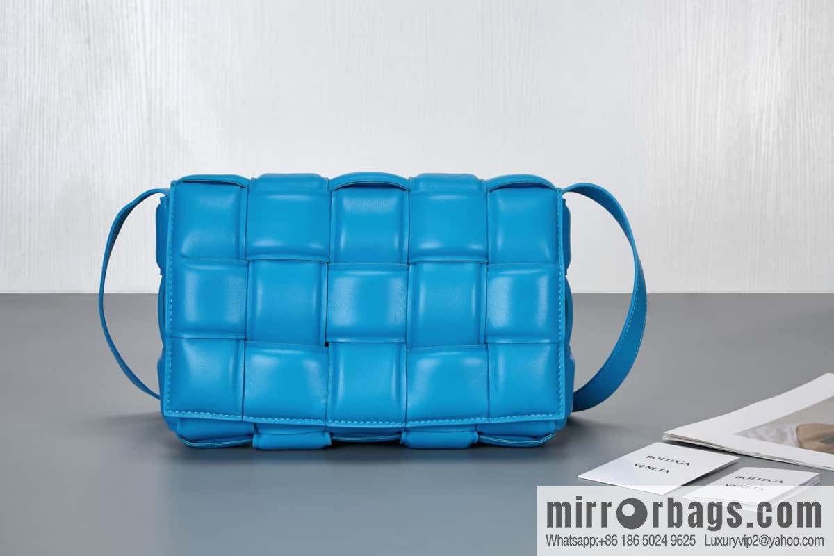 Bottega Veneta Padded Cassette Bag Model; 591970 BV Cassette Pillow Bag, Pool Blue
