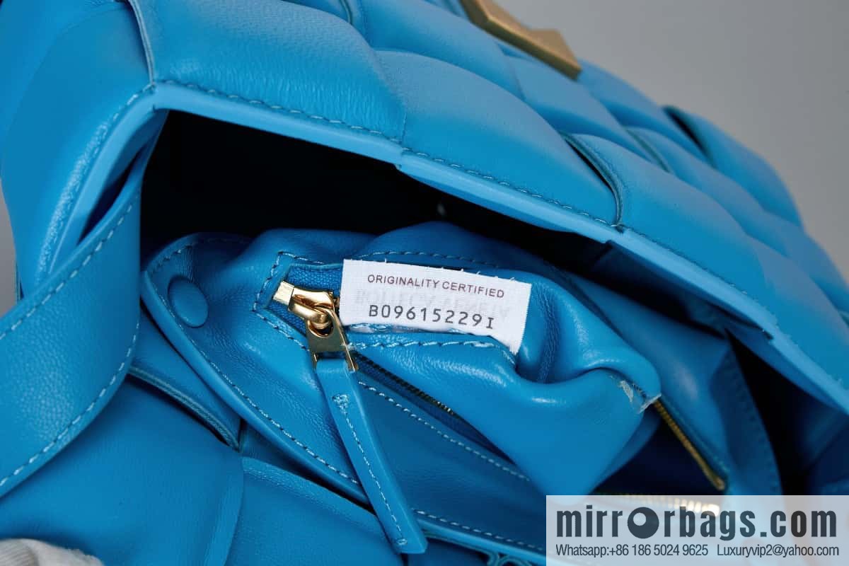 Bottega Veneta Padded Cassette Bag Model; 591970 BV Cassette Pillow Bag, Pool Blue