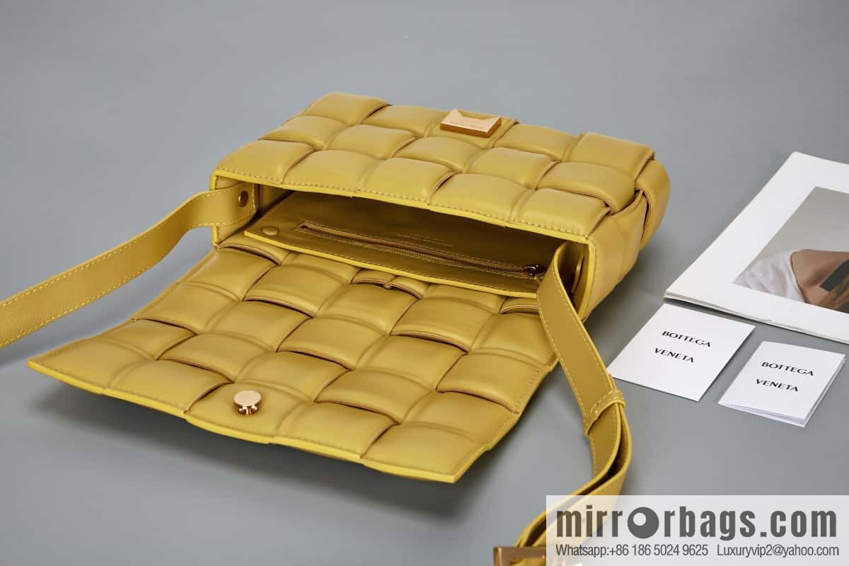 Bottega Veneta Padded Cassette Bag Model; 591970 BV Cassette Pillow Bag, Corn Yellow