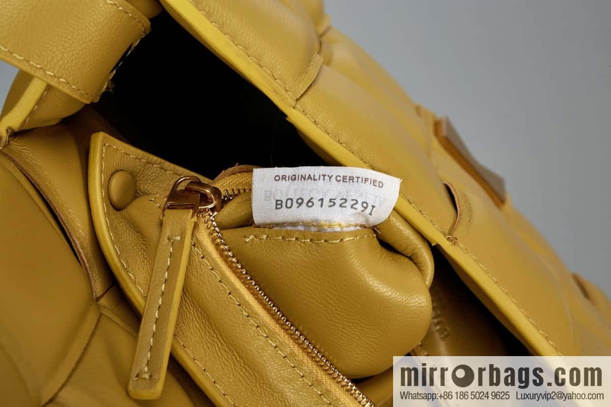 Bottega Veneta Padded Cassette Bag Model; 591970 BV Cassette Pillow Bag, Corn Yellow