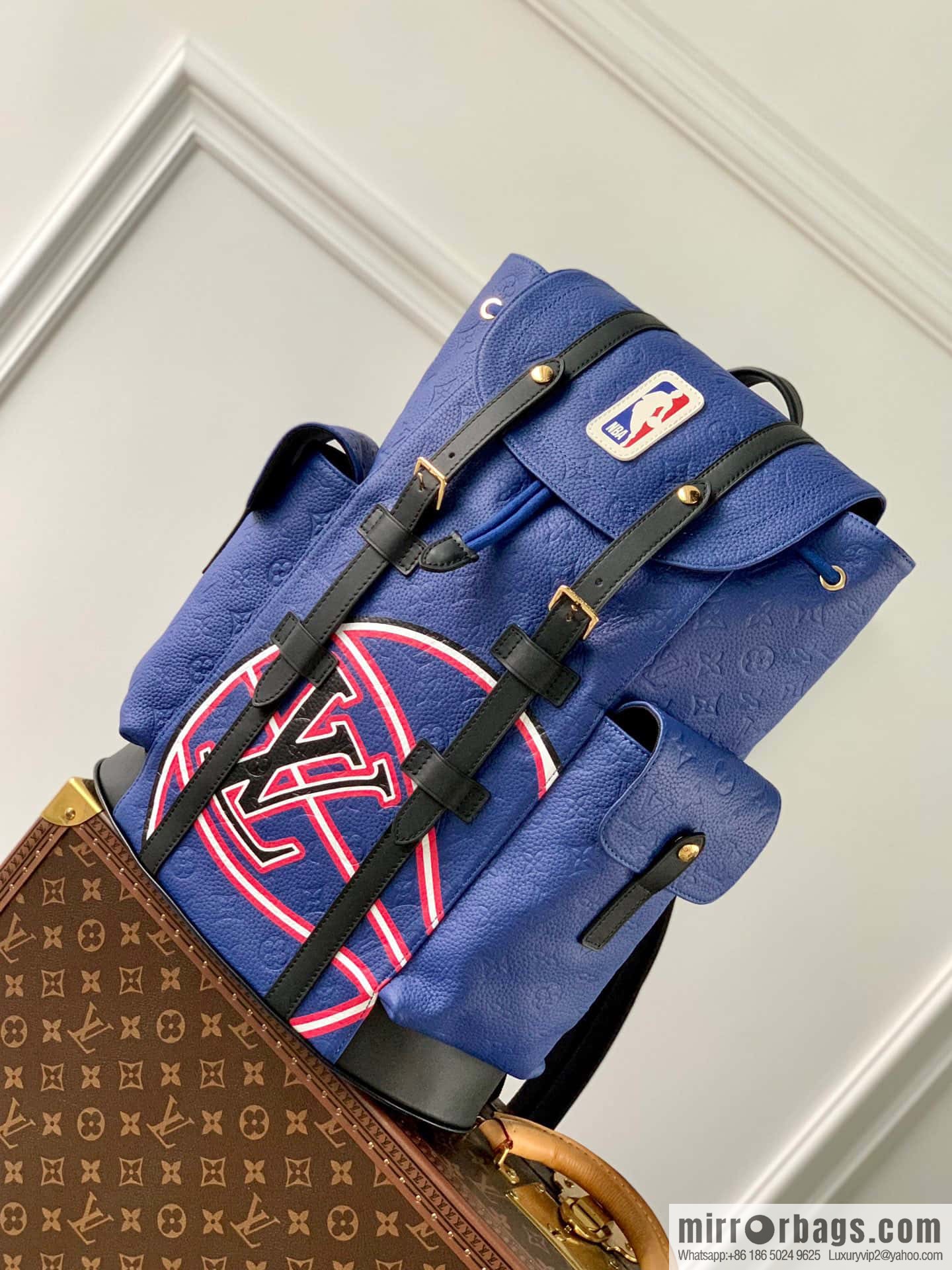 M21104 Blue Louis Vuitton and NBA launch Christopher medium backpack