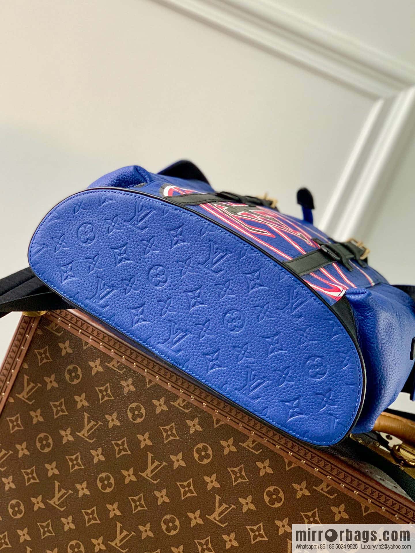 M21104 Blue Louis Vuitton and NBA launch Christopher medium backpack