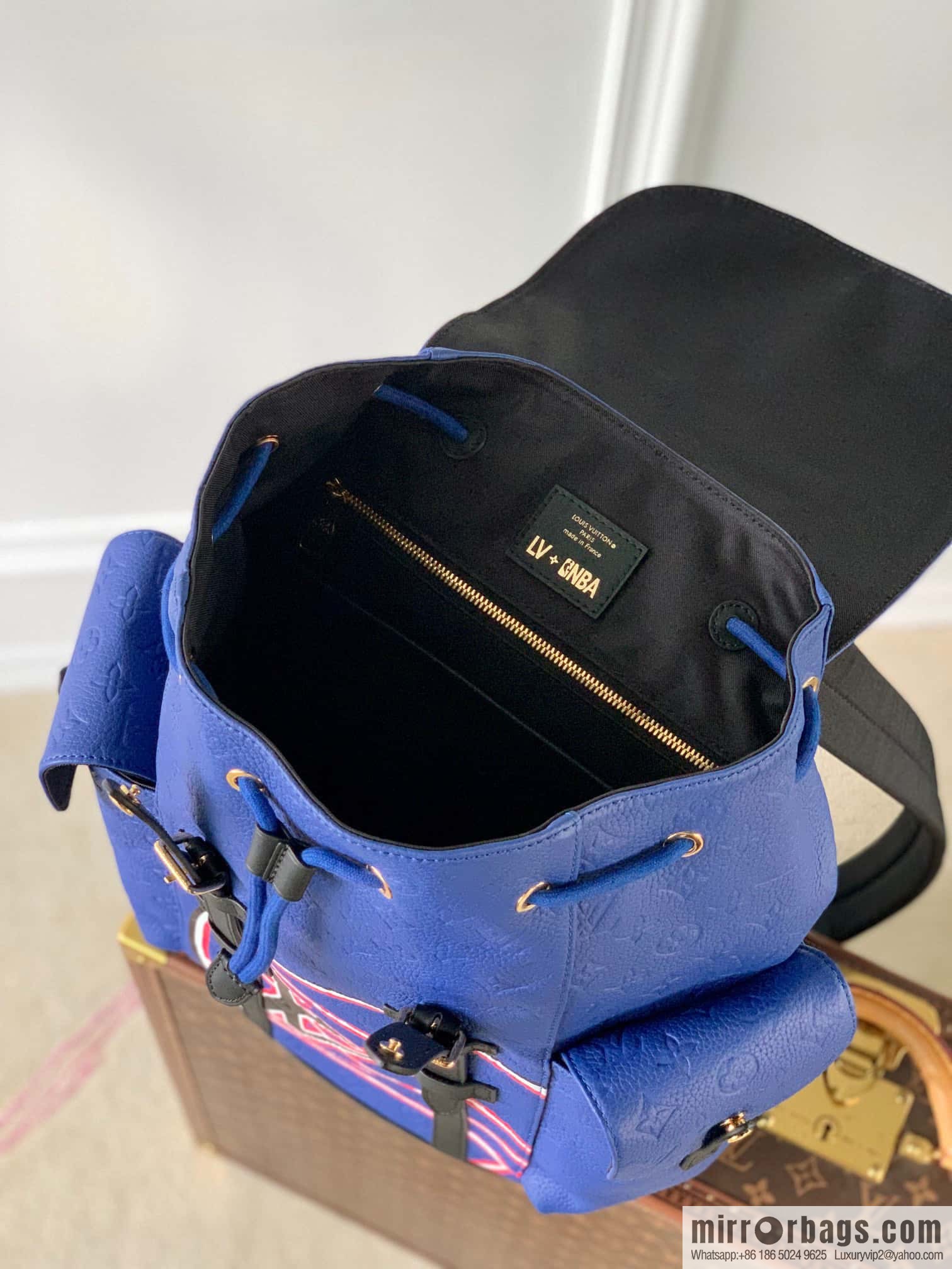 M21104 Blue Louis Vuitton and NBA launch Christopher medium backpack