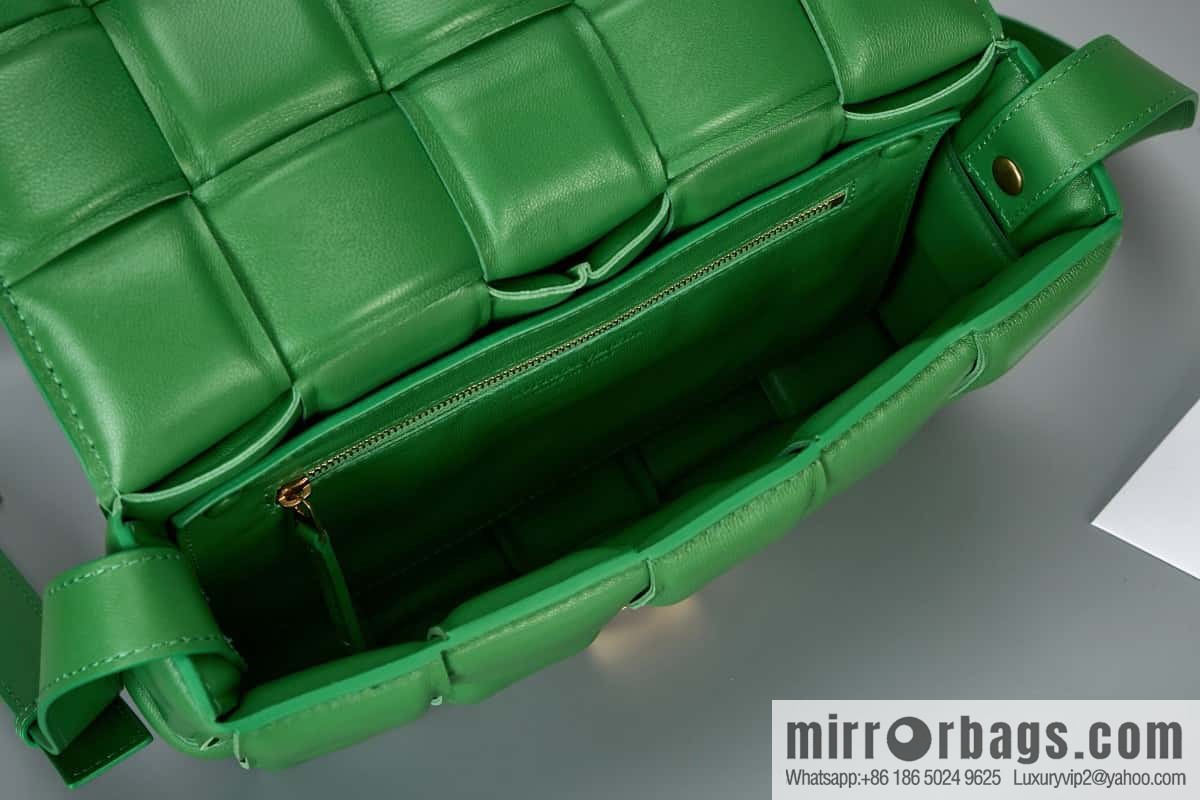 Bottega Veneta Padded Cassette Bag Model; 591970 BV Cassette Pillow Bag, Grass Green Gold Buckle