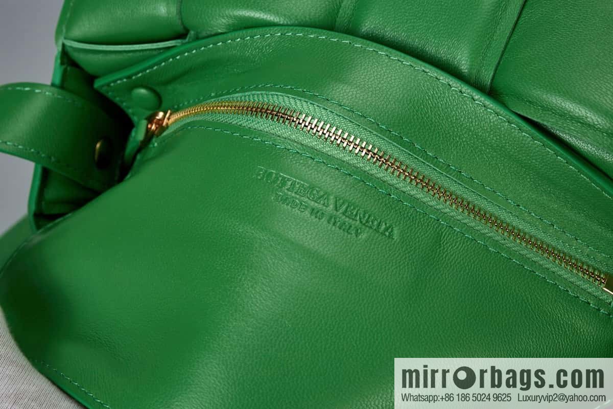 Bottega Veneta Padded Cassette Bag Model; 591970 BV Cassette Pillow Bag, Grass Green Gold Buckle