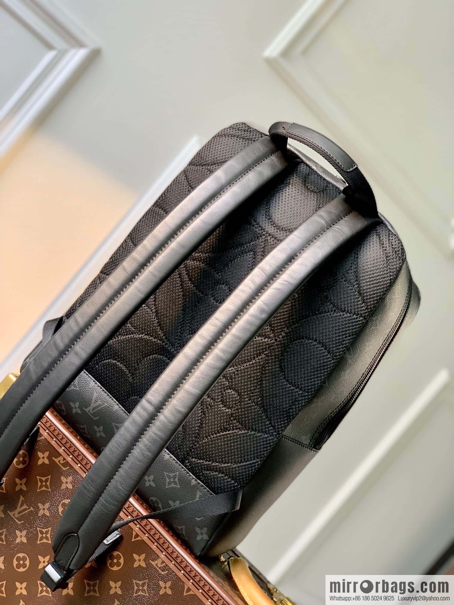 M45335 Black Flower Dean backpack Monogram Macassar backpack