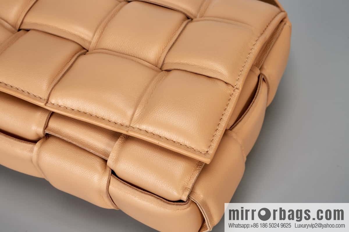 Bottega Veneta Padded Cassette Bag Model; 591970 BV Cassette Pillow Bag, Almond