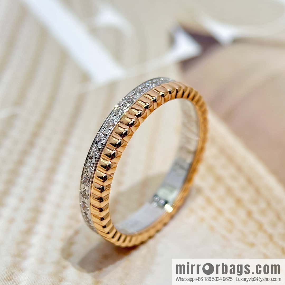 ❗New ❗️ BOUCHERON/Boucheron QUATRE RADIANT Series Ring Single Row Diamond Ring ☀️ US Size 678