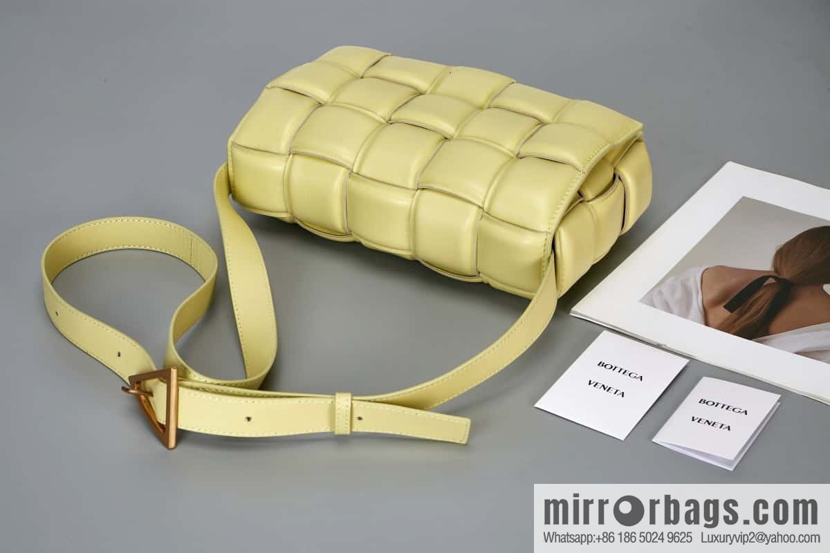 Bottega Veneta Padded Cassette Bag Model; 591970 BV Cassette Pillow Bag, Ice Cream Color