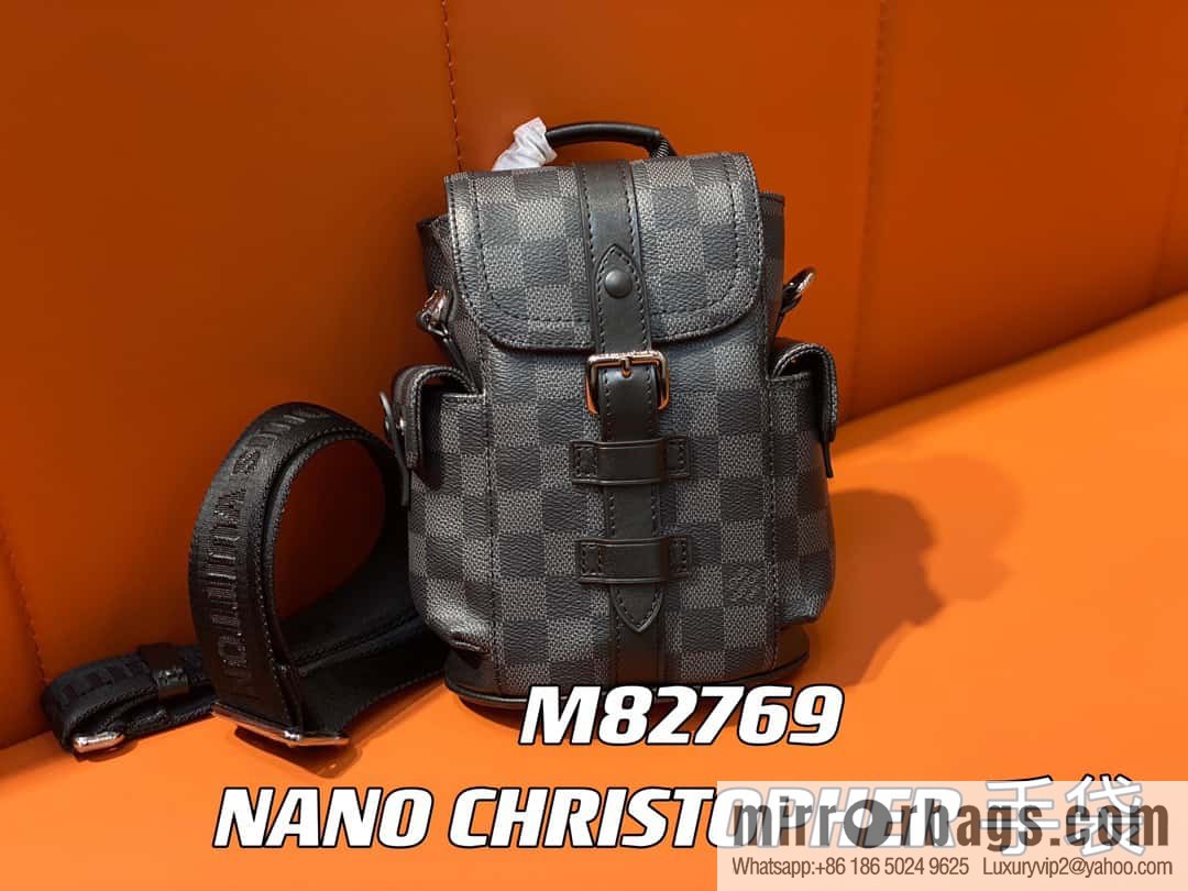 [Original order boutique] M82769 Haige, men's bag mini backpack series, autumn and winter new NANO CHRISTOPHER handbag Christopher backpack M82769