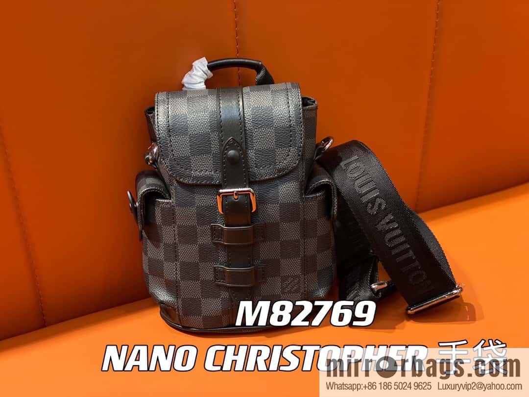 [Original order boutique] M82769 Haige, men's bag mini backpack series, autumn and winter new NANO CHRISTOPHER handbag Christopher backpack M82769