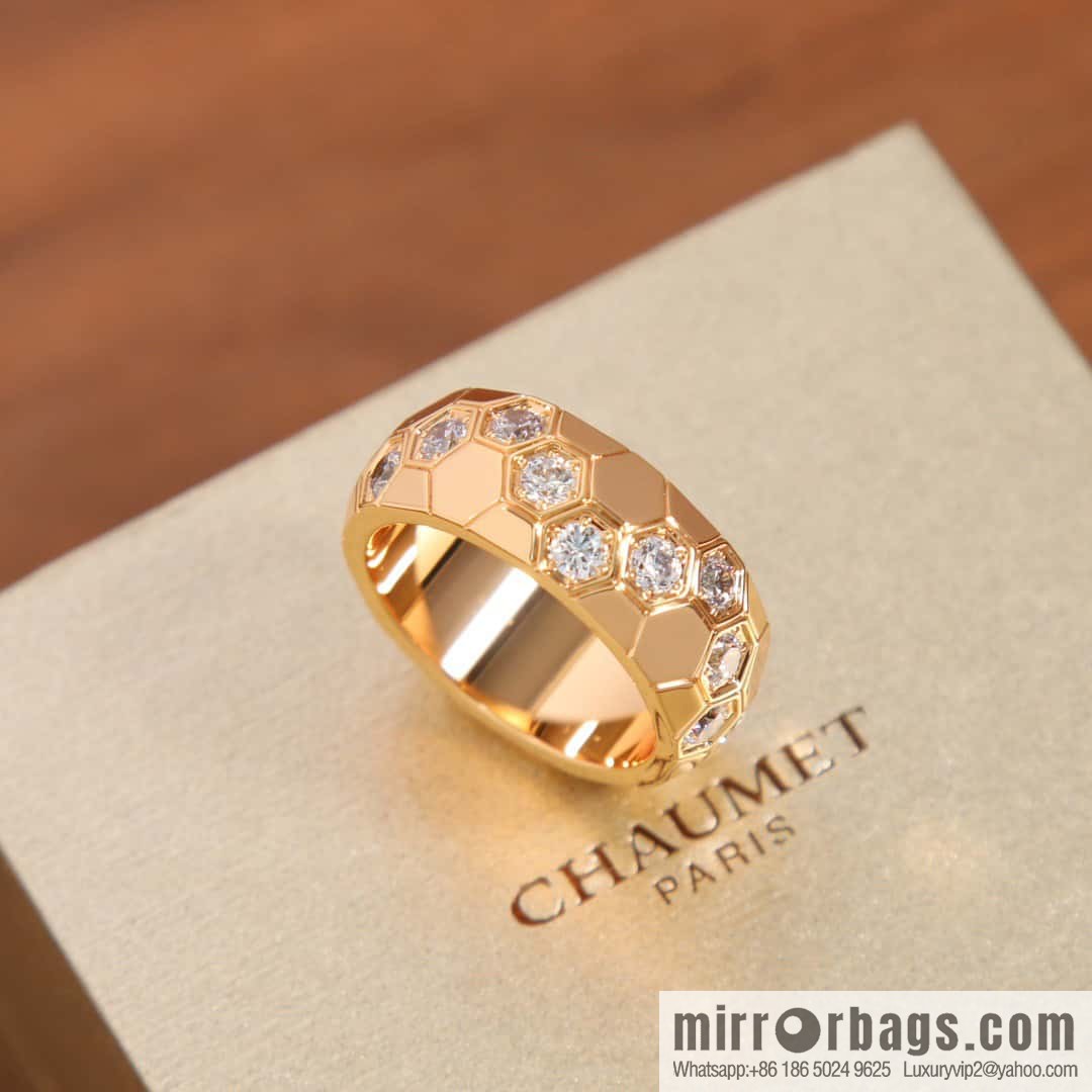 ❗️New ❗️ ☀️ CHAUMET BEE MY LOVE Love • Nest series wide version honeycomb ring ☀️ US size 678