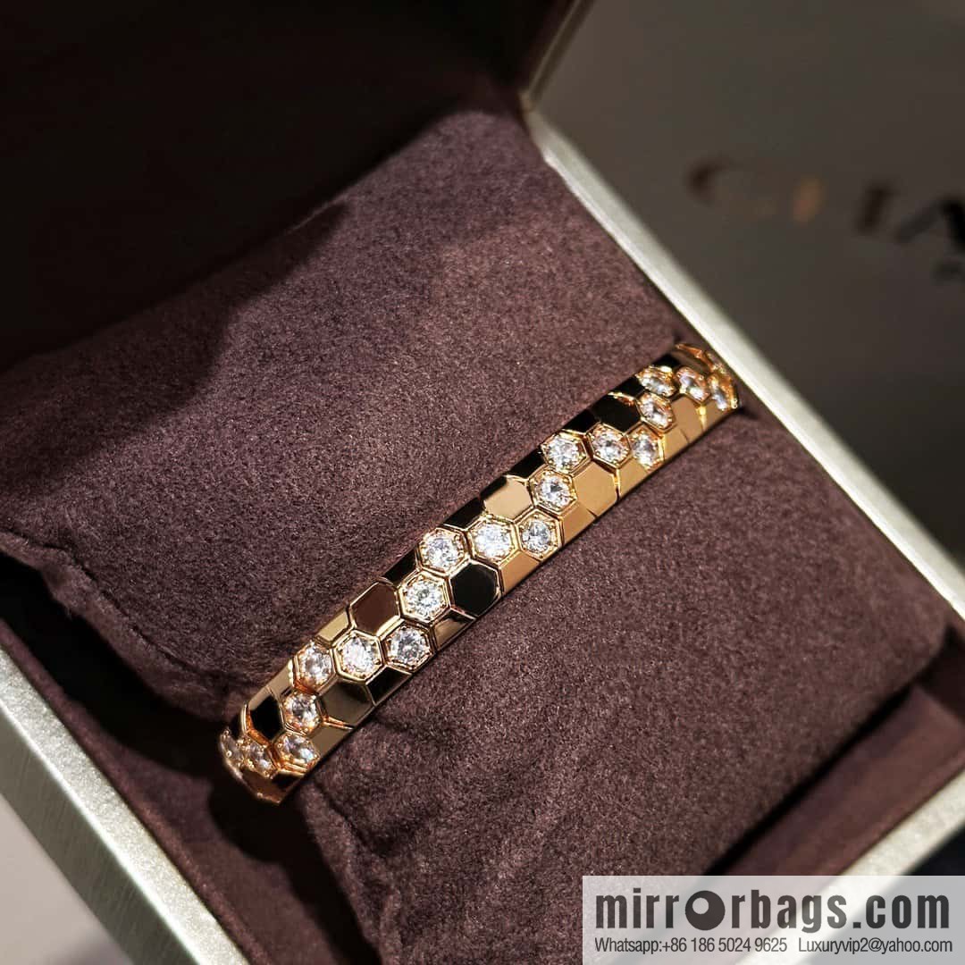 ❗️New ❗️ ☀️ CHAUMET BEE MY LOVE Love Nest Series Wide Edition Honeycomb Bracelet Bracelet ☀️