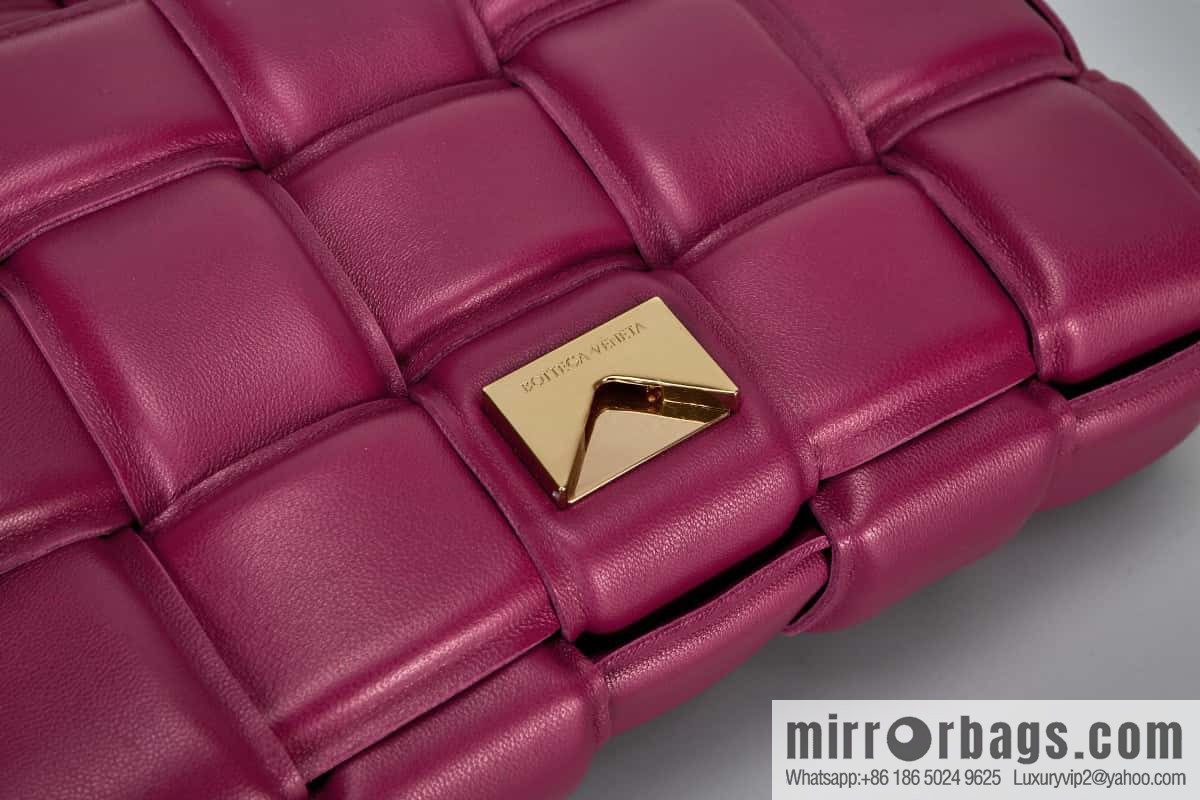 Bottega Veneta Padded Cassette Bag Model; 591970 BV Cassette Pillow Bag, Cinnabar Red
