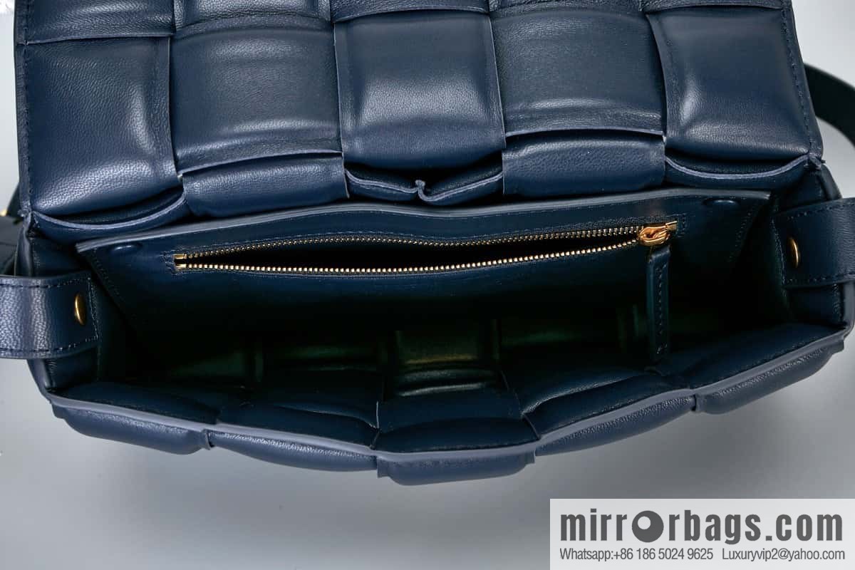 Bottega Veneta Padded Cassette Bag Model; 591970 BV Cassette Pillow Bag, Dark Blue