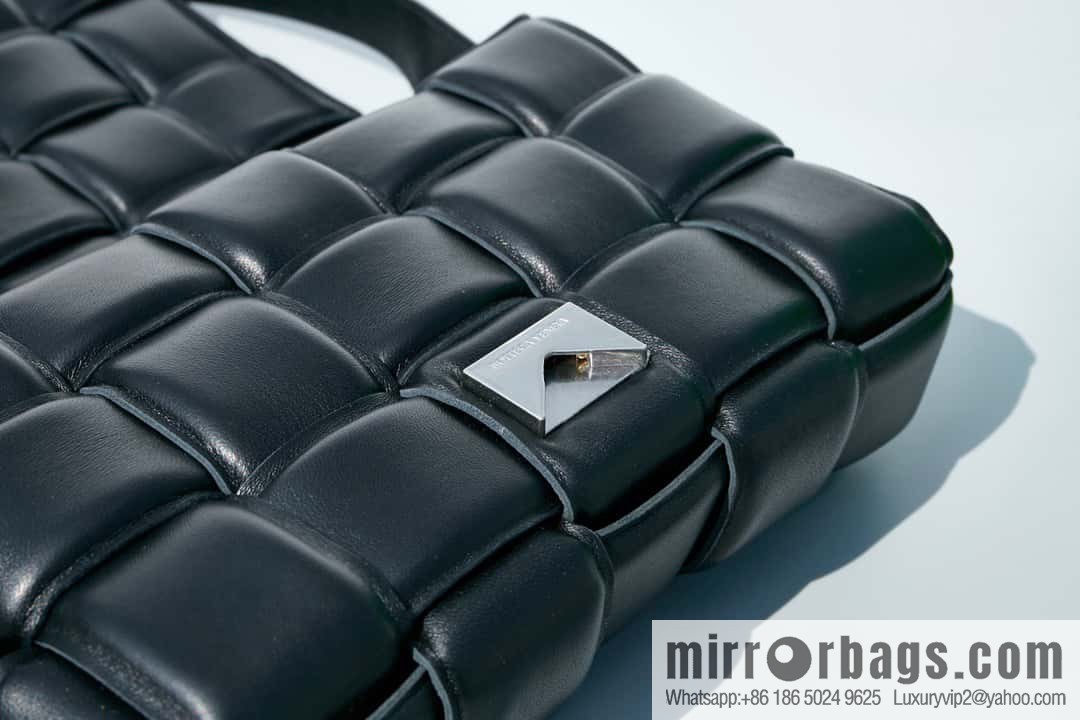 Bottega Veneta Padded Cassette Bag Model; 591970 BV Cassette Pillow Bag black silver buckle