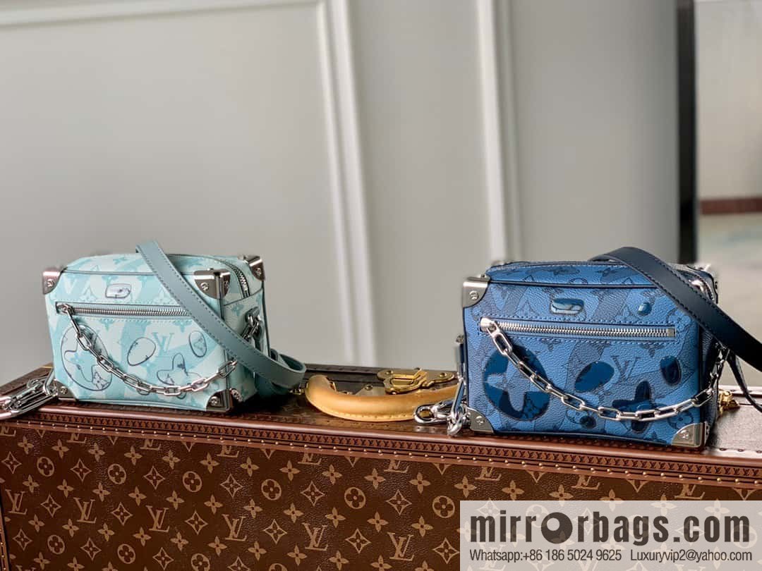 M22588 Blue, Box Bag Box Series Mini Soft Trunk Handbag
