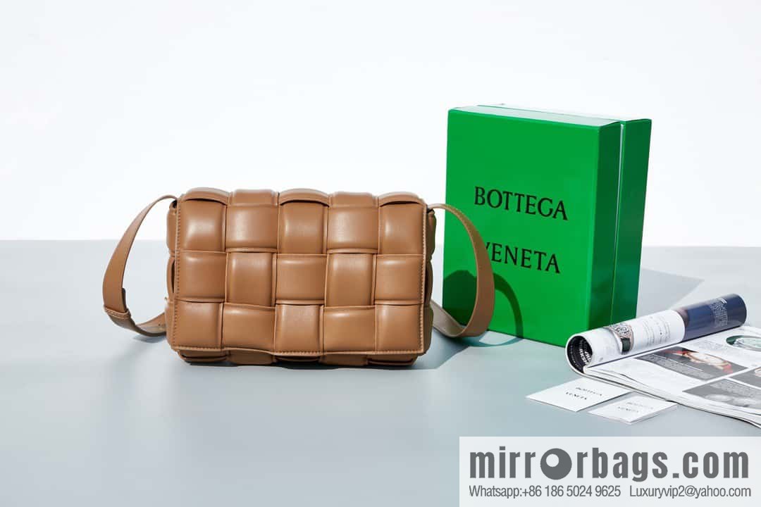 Bottega Veneta Padded Cassette Bag Model; 591970 BV Cassette Pillow Bag, Caramel