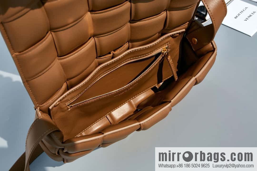 Bottega Veneta Padded Cassette Bag Model; 591970 BV Cassette Pillow Bag, Caramel