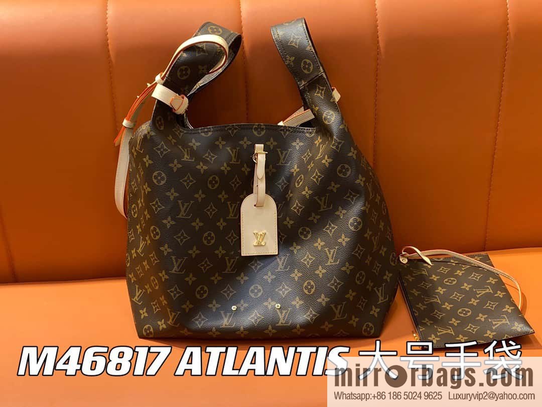 [Original single boutique] M46817 monogram shopping bag series, new ATLANTIS large handbag in autumn and winter