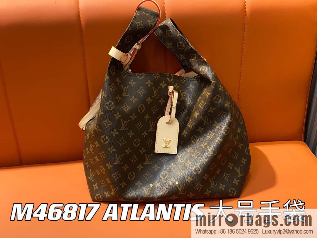 [Original single boutique] M46817 monogram shopping bag series, new ATLANTIS large handbag in autumn and winter