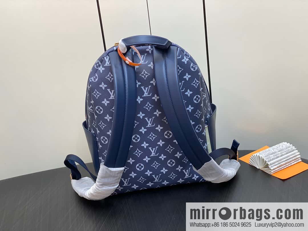 M23905 Blue flame backpack Discovery backpack M46553 monogram flame rose silk screen side double bag men's backpack backpack