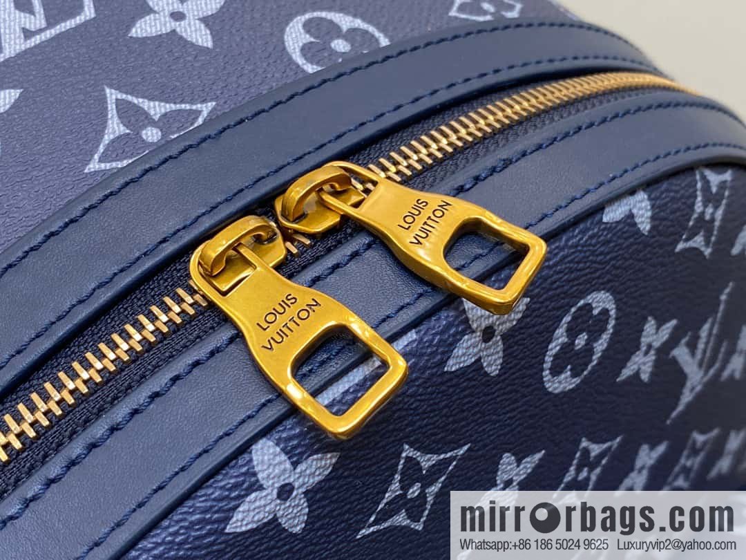 M23905 Blue flame backpack Discovery backpack M46553 monogram flame rose silk screen side double bag men's backpack backpack